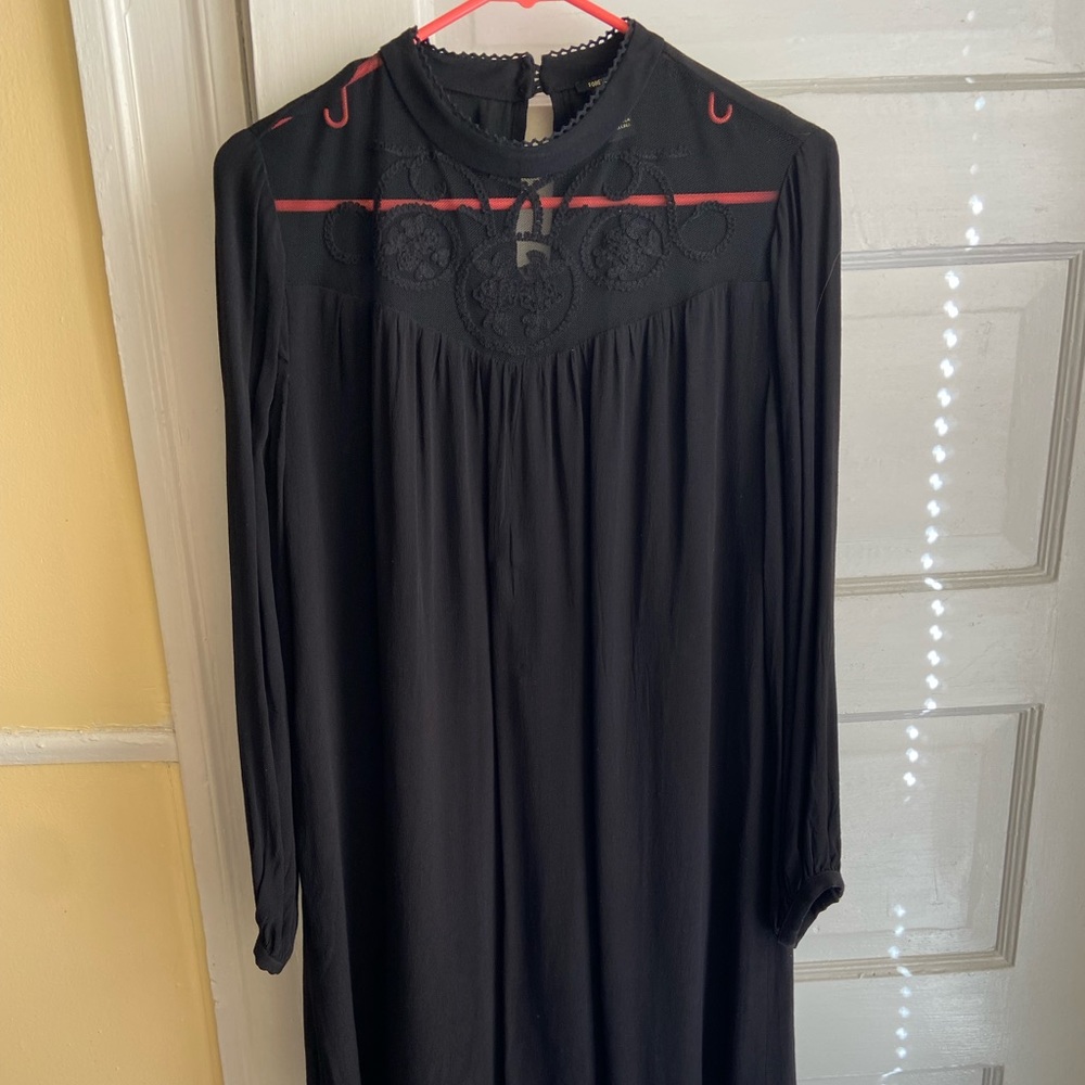 Forever 21 Black Long-sleeve Mini Dress